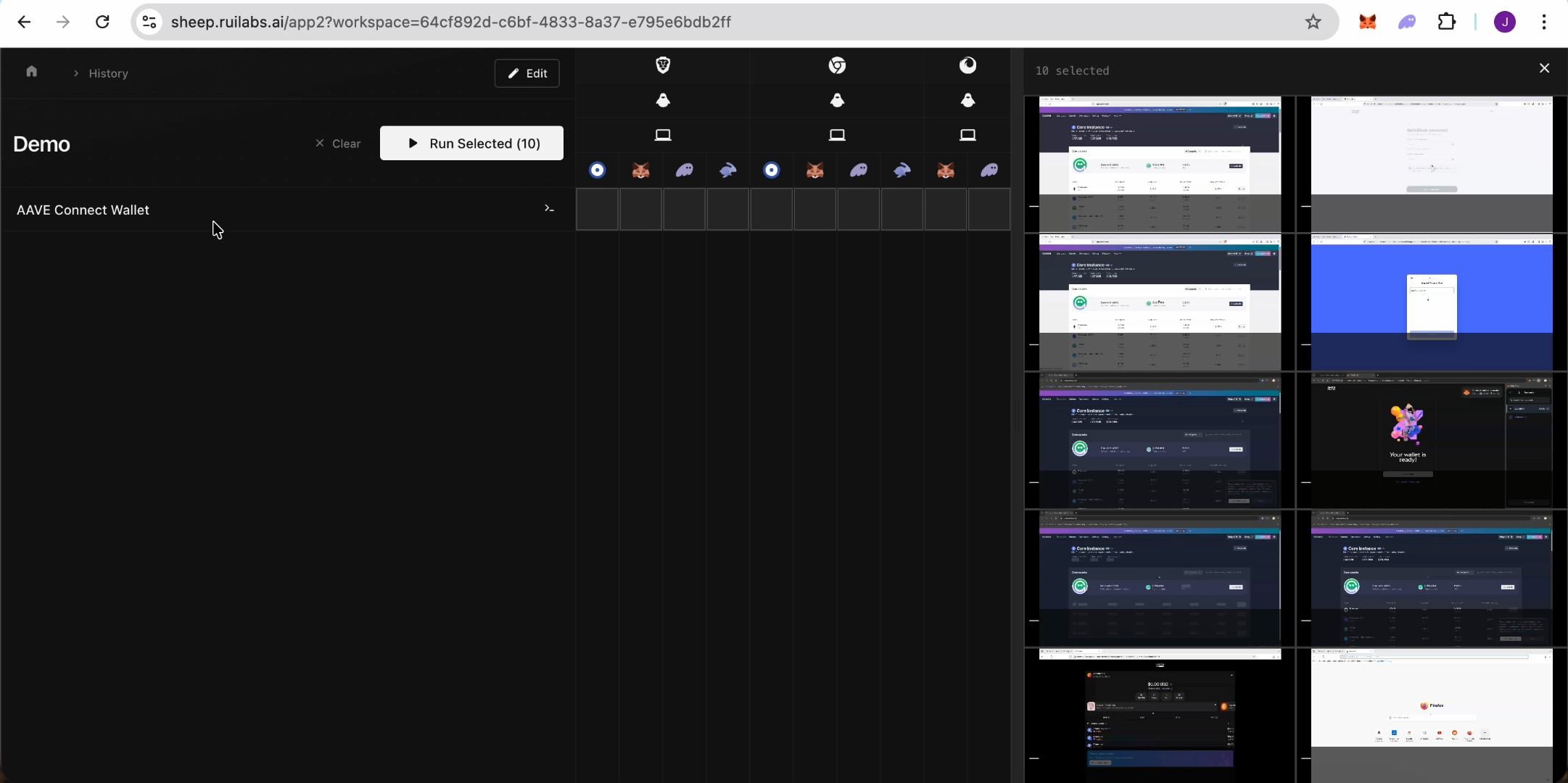 Bird's-eye view of streaming test activity