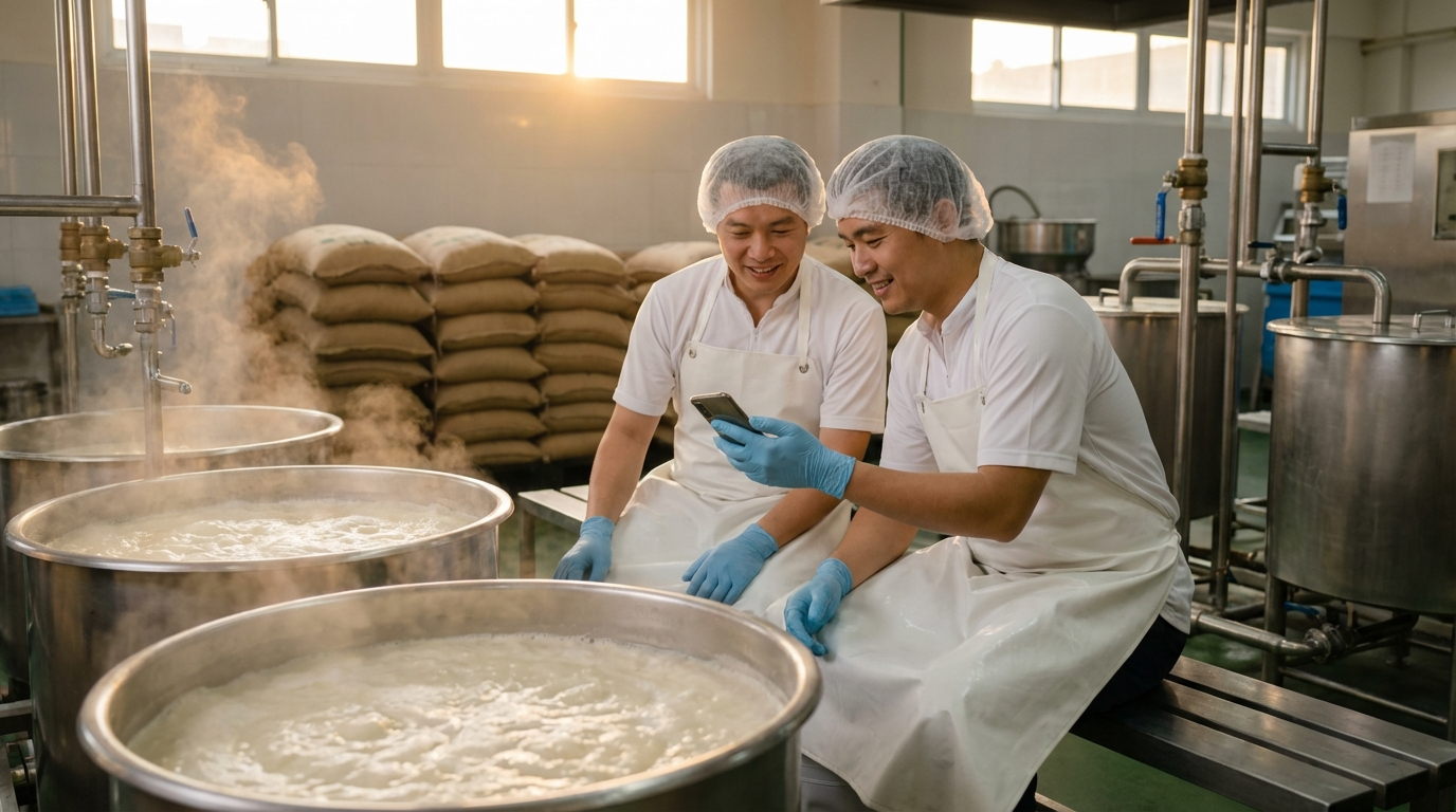 Order prep begins while WhatsApp requests are already coming in.